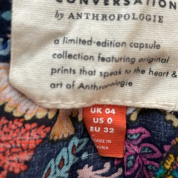 Anthropologie 25 of 52 Conversations Oh Deer Woodland Animal Print Blouse. Sz 0 - Picture 11 of 14